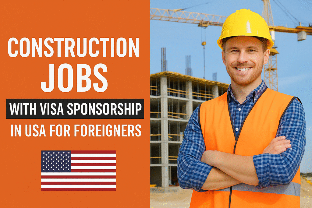 Construction Jobs With Visa Sponsorship In USA For Foreigners